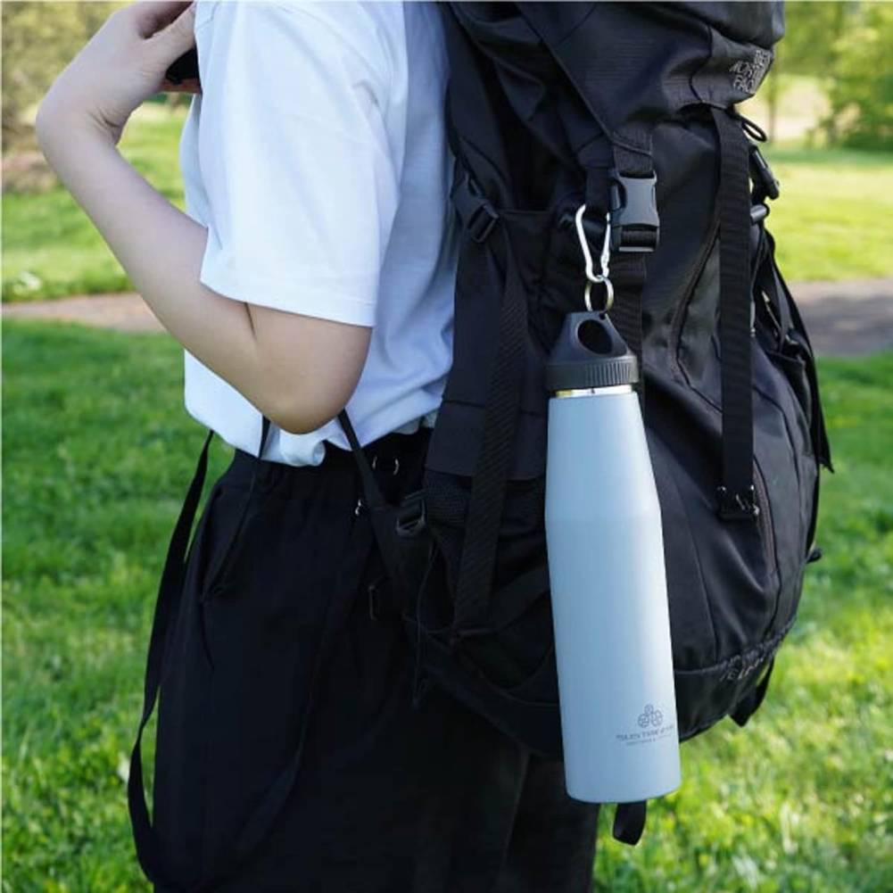 Slim Travel Thermos with Carabiner Lid - IPPINKA