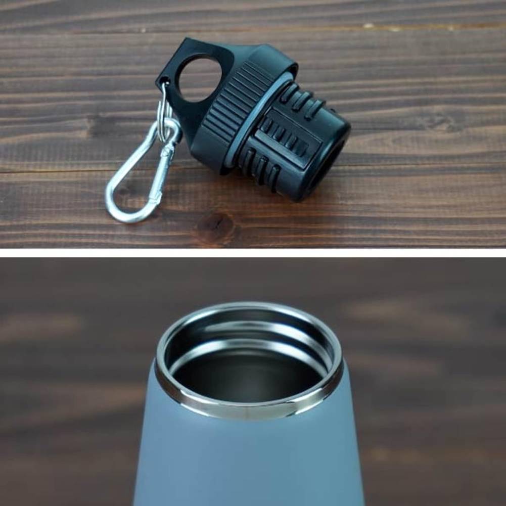 Slim Travel Thermos with Carabiner Lid